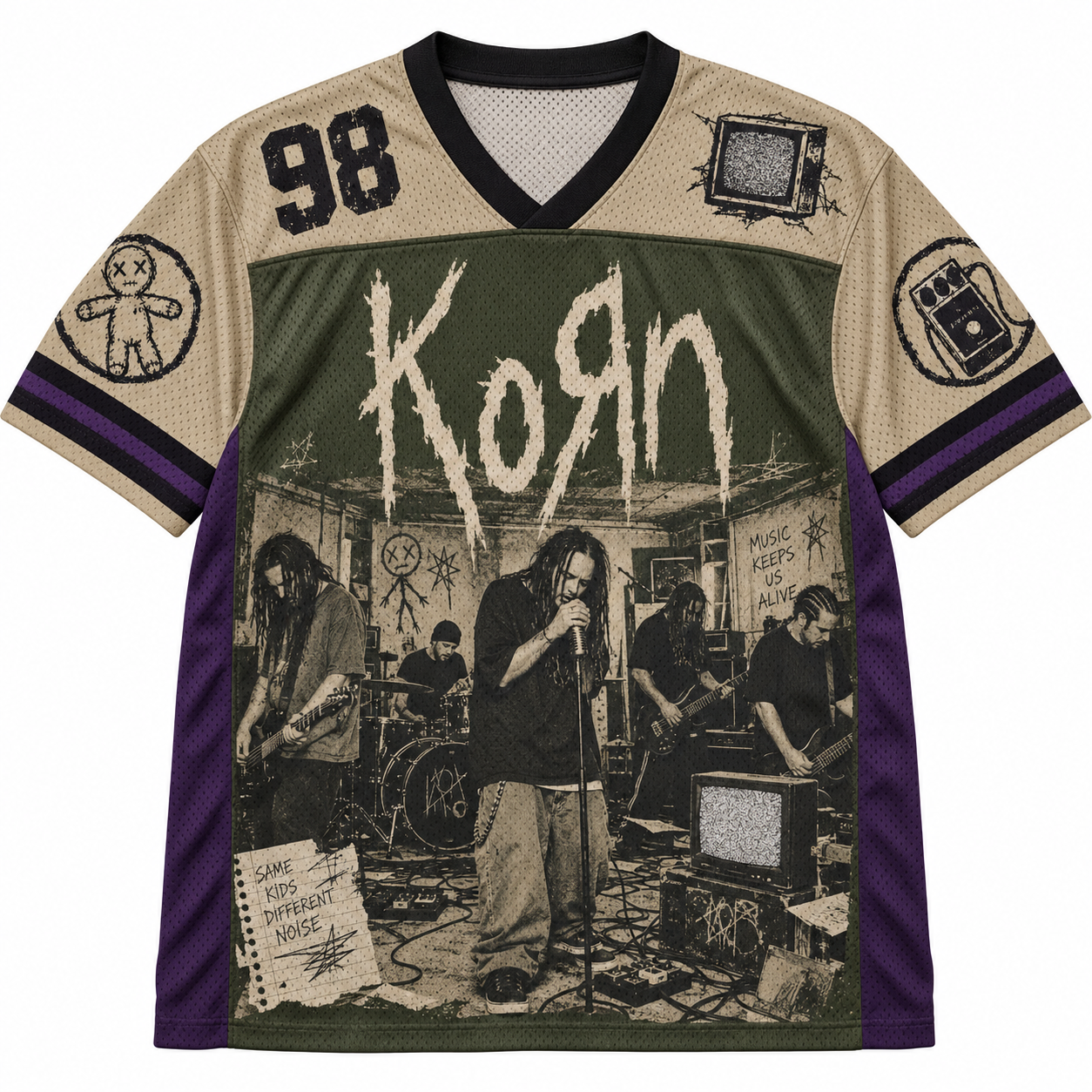 Korn Follow the Leader 98 Follow Me Nu-Metal Era Jersey Shirts
