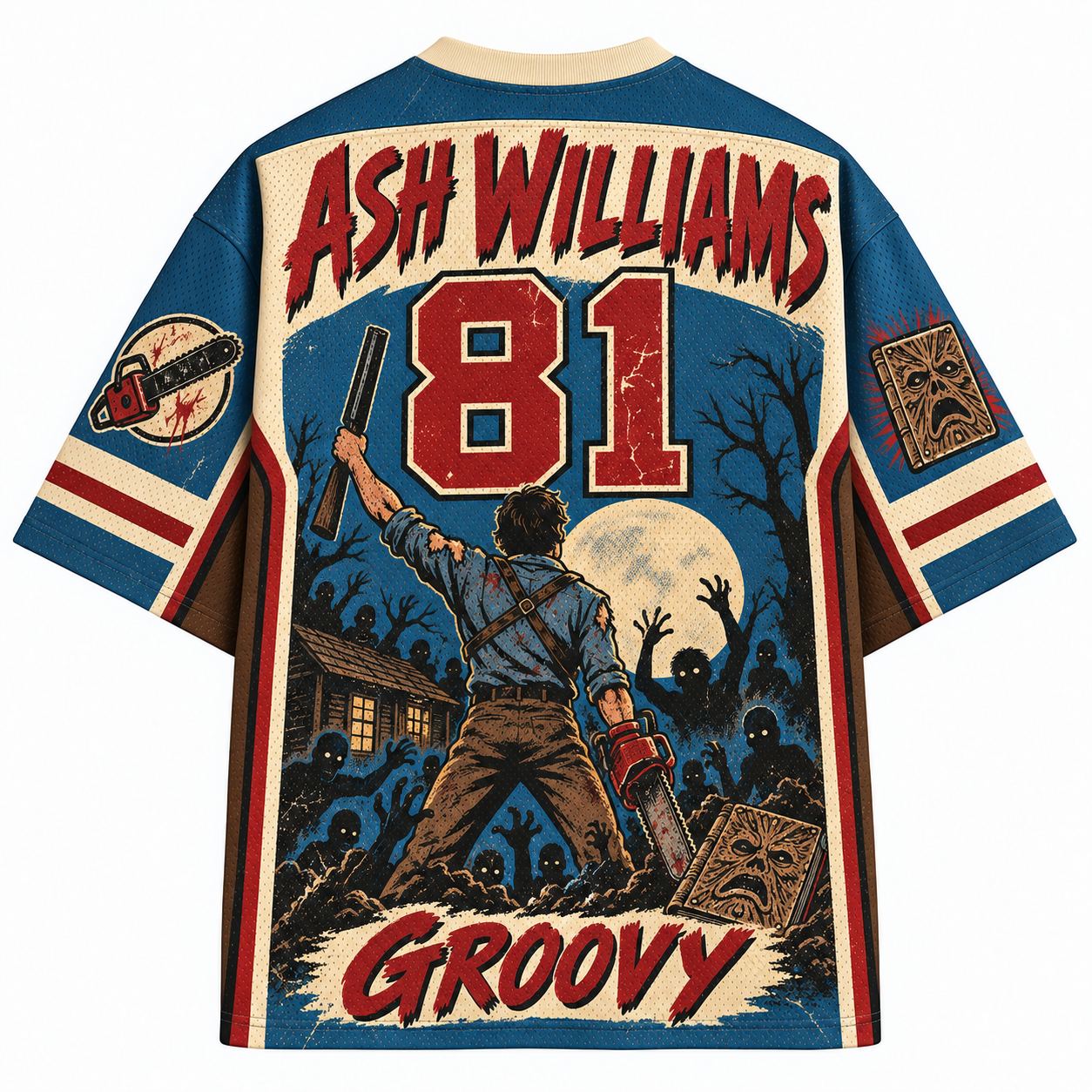 Ash Williams Evil Dead Hail To The King Baby Mesh Jersey