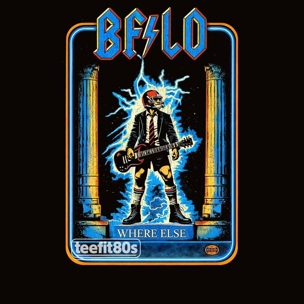 Electric Rock Guitarist Retro Graphic