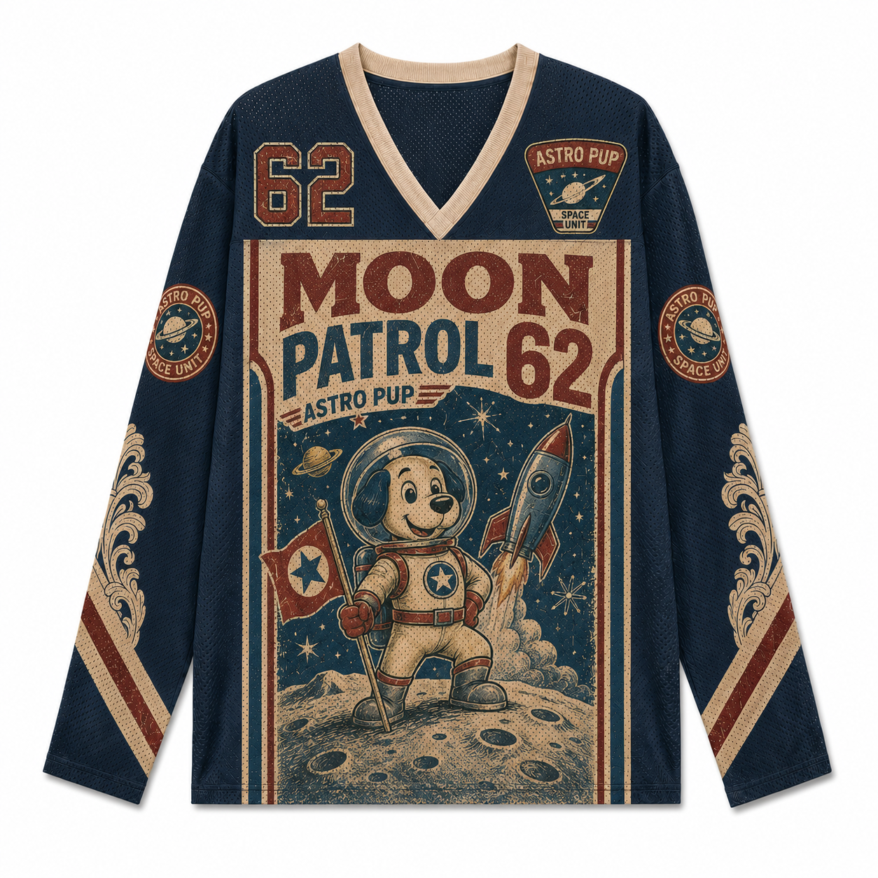 MOON PATROL 62 V-Neck Long Sleeve Jersey