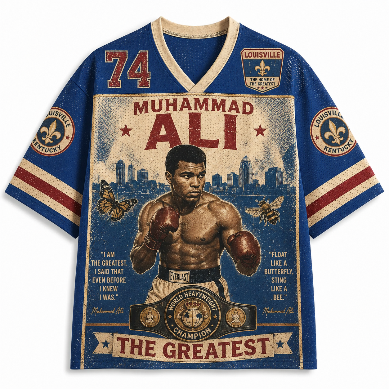 Muhammad Ali "The Greatest" 1974 Heavyweight Boxing Jersey Shirts