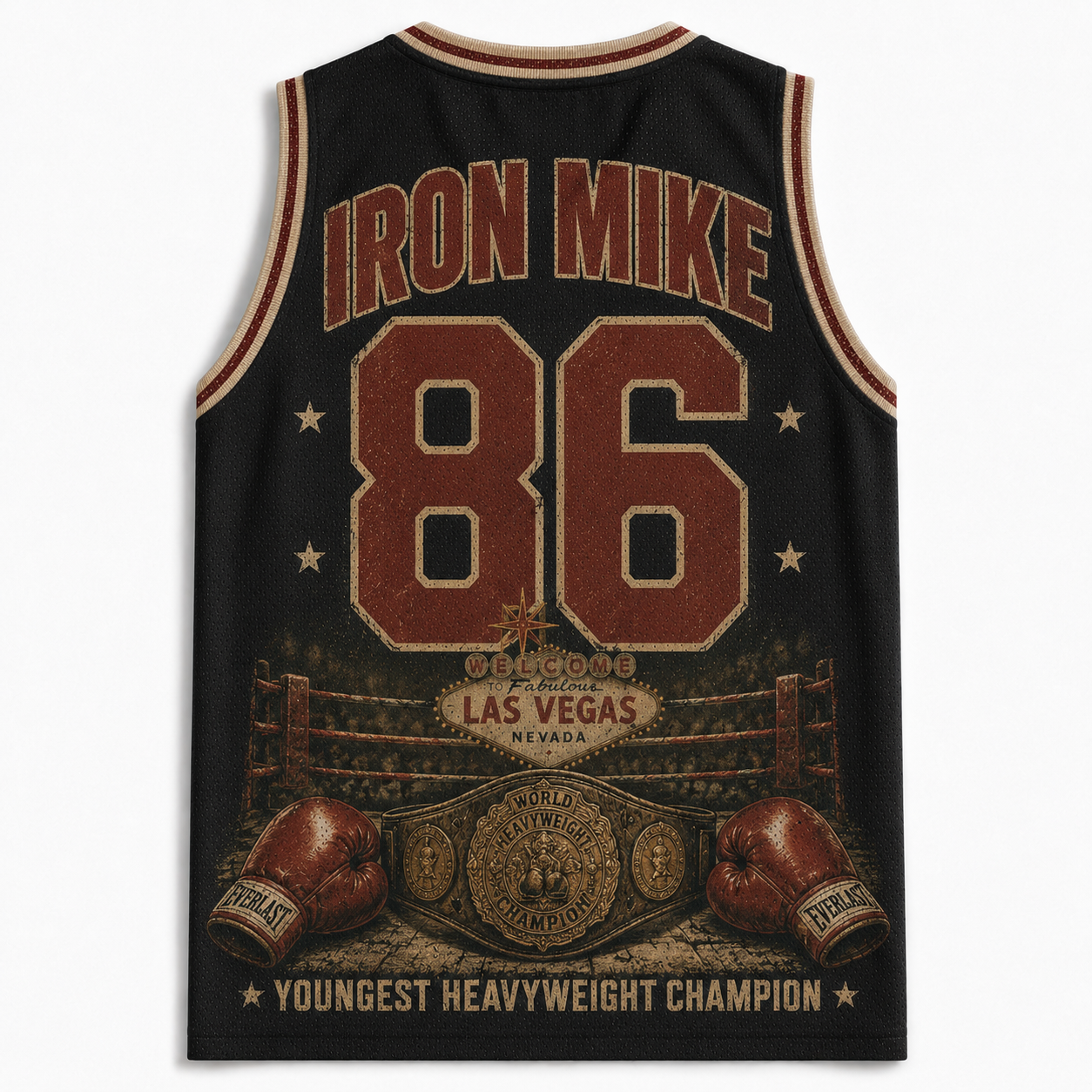 Mike Tyson 1986 Iron Power Jersey Tank 