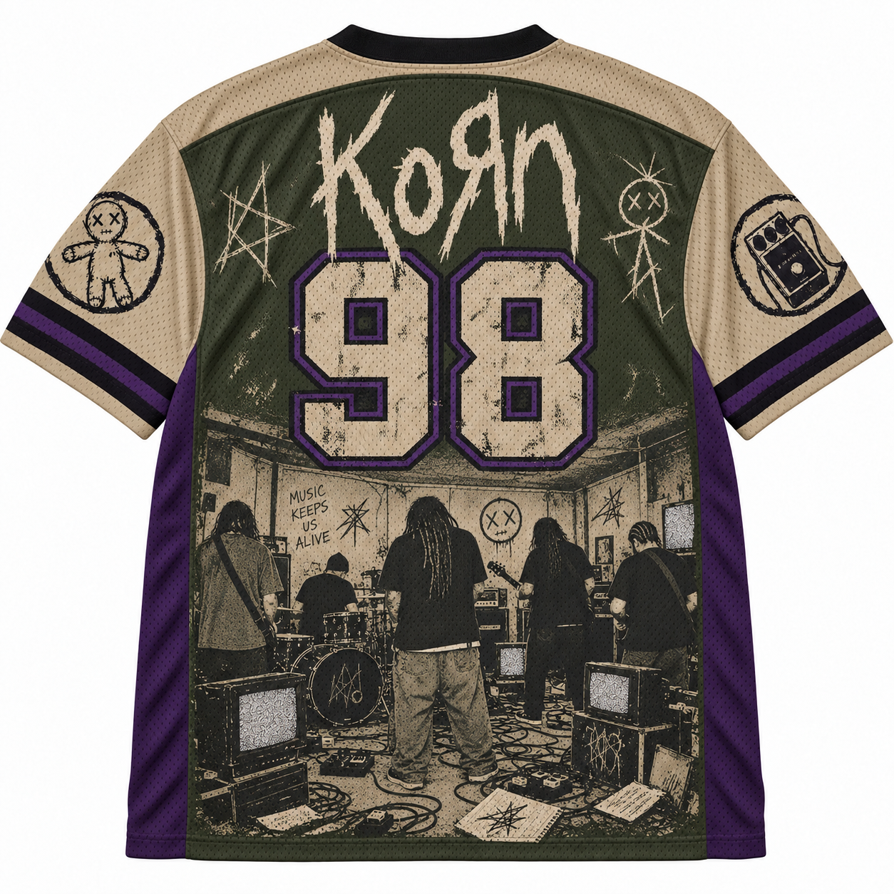 Korn Follow the Leader 98 Follow Me Nu-Metal Era Jersey Shirts