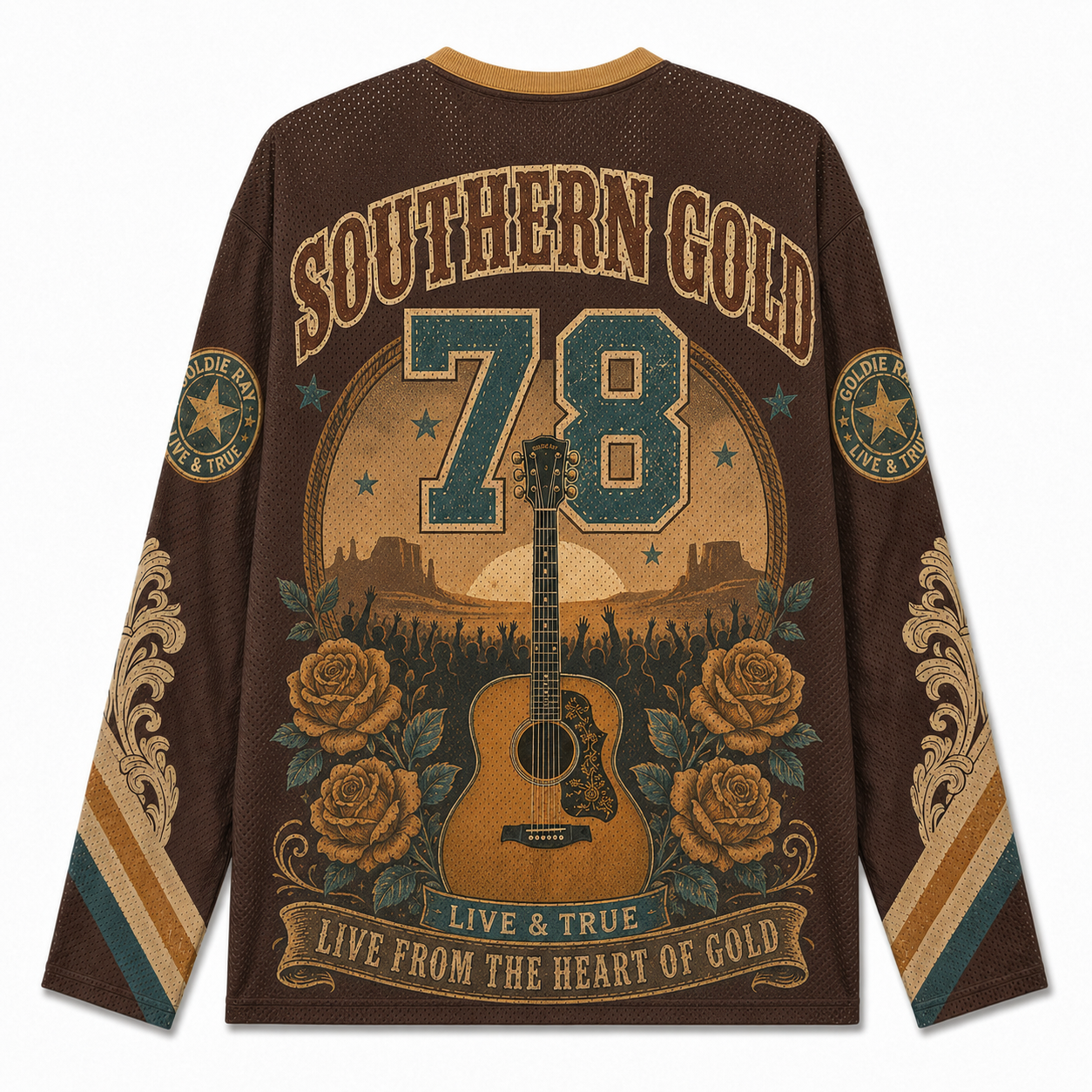 SOUTHERN GOLD 78 V-Neck Long Sleeve Jersey