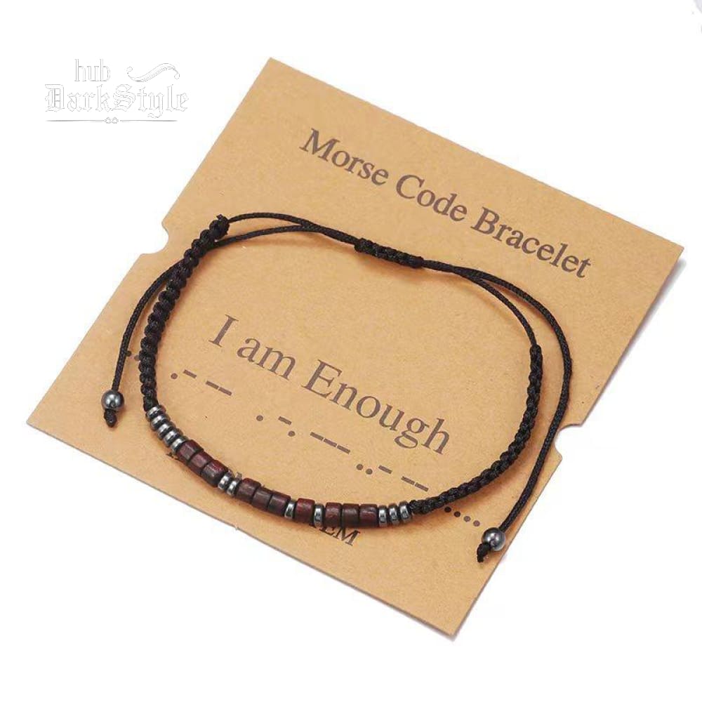 Unisex Morse Code Alphanumeric Weave Couple Bracelet