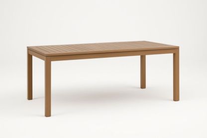 Pour jardin table à manger rectangulaire en aluminium marron 180×90×75 cm (L×l×H)