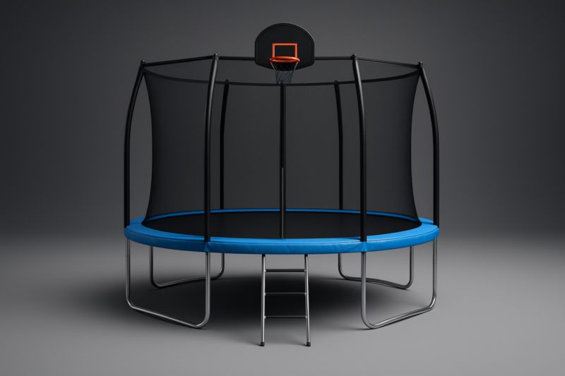 Trampoline acier avec filet de sécurité et cerceau Ø366 cm