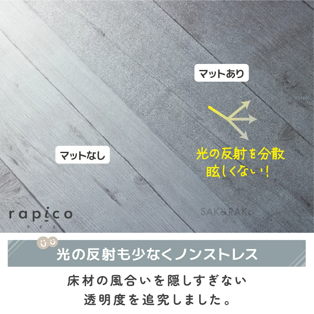 ＼半額クーポン！先着300名！3/4限定 ／sakuraku キッチンマット L型 「透明 拭ける 240cm 」(洗濯不要 PVC おしゃれ キッチン マット 240 クリア 厚さ1.5mm 撥水 防水 透明マット 床保護マット 保護シート 滑り止め 滑らない )【意匠登録済】pre