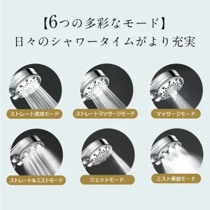 SS限定【COUPON+P10倍で2,847円～美容師監修＆99%塩素除去】 シャワーヘッド マイクロナノバブル 塩素除去 18億9000万個美容泡 90%節水 シャワーヘッド 水圧 強い水量 6つのモード 手元止水 ミスト 保湿 保温 増圧 シャワーヘッド 節水 毛穴 汚れ除去 美肌美髪 取付簡単