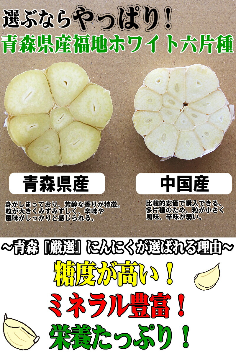 青森 にんにく比較
