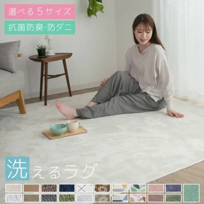 【6時間限定ポイントUP】 ラグ 洗える 1畳 1.5畳 2畳 3畳 4畳 洗えるラグ おしゃれ 北欧 防ダニ 冬 床暖房対応 オールシーズン 滑り止め マット ラグマット カーペット ラグカーペット センターラグ 正方形 長方形 ホットカーペット対応 絨毯 A703