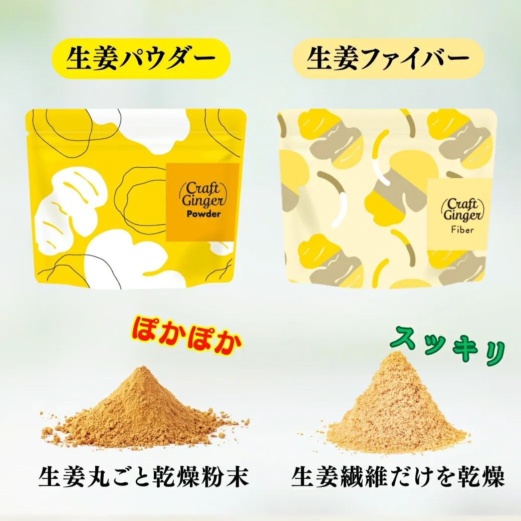 生姜パウダー or ファイバー セット ジンジャーパウダー 無添加 無着色 乾燥しょうが 高知県産 生姜 粉末 食物繊維 クラフトジンジャー メール便 ポスト投函 ポイント消化