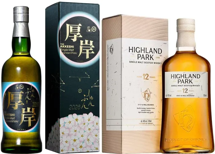 厚岸シングルモルトウイスキー春分　ハイランドパーク12年　厚岸蒸溜所　飲み比べセット　ジャパニーズウイスキー　厚岸ウイスキー 　