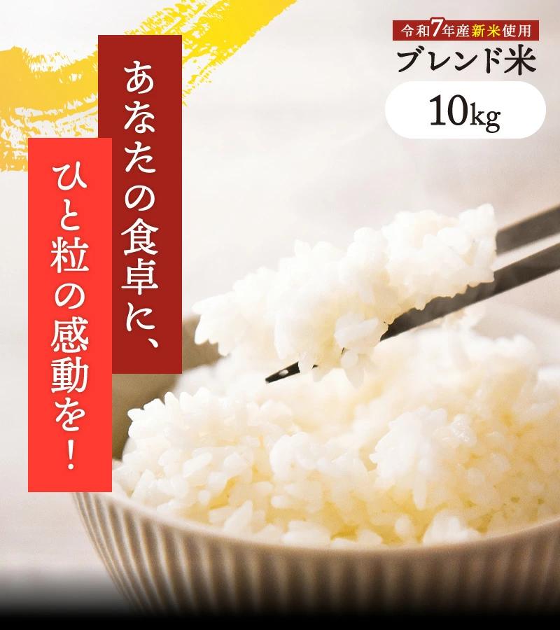令和7年産新米使用 備蓄米 と 新米 の ブレンド 生活応援米 10kg (5kg×2) 白米 米 お米 新米50％使用！