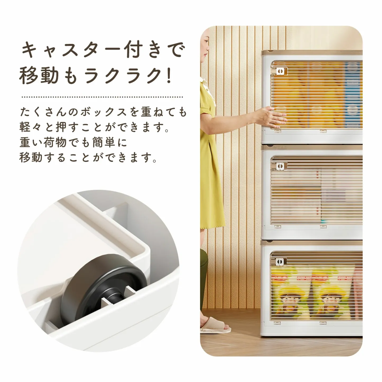 即納 収納ボックス 収納ケース 折りたたみ 収納 ふた付き キャスター付き 5面開き 前開き 27L 40L 53L 82L 屋外 おしゃれ プラスチック 衣装ケース コンテナ ボックス 衣類 布団