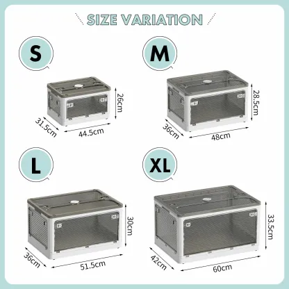 即納 収納ボックス 収納ケース 折りたたみ 収納 ふた付き キャスター付き 5面開き 前開き 27L 40L 53L 82L 屋外 おしゃれ プラスチック 衣装ケース コンテナ ボックス 衣類 布団