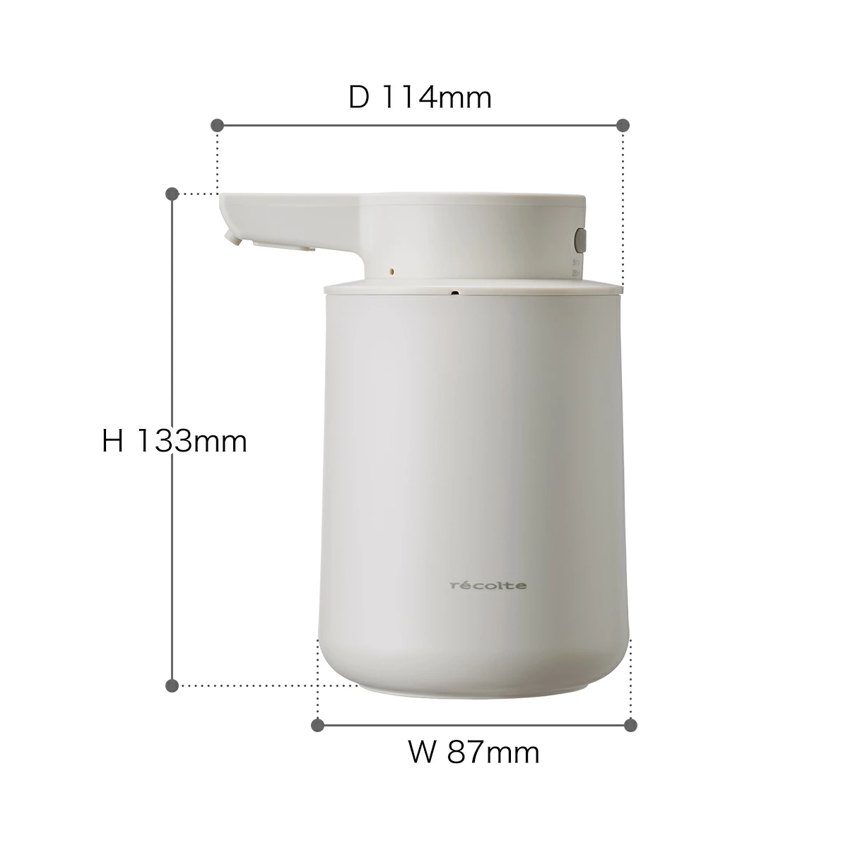 【限定カラー】レコルト オートソープディスペンサー 自動 泡 液体 充電式 ハンドソープ 洗剤 洗面所 キッチン 台所 洗面 コンパクト おしゃれ かわいい シンプル ディスペンサー USB充電 食器用洗剤 防水 RDS-1 RDS-2［ recolte 充電式オートディスペンサー 泡用／液体用 ］