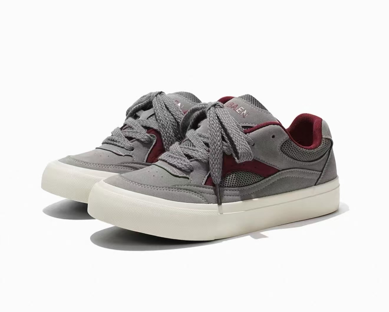 Grey & Red Shoes
