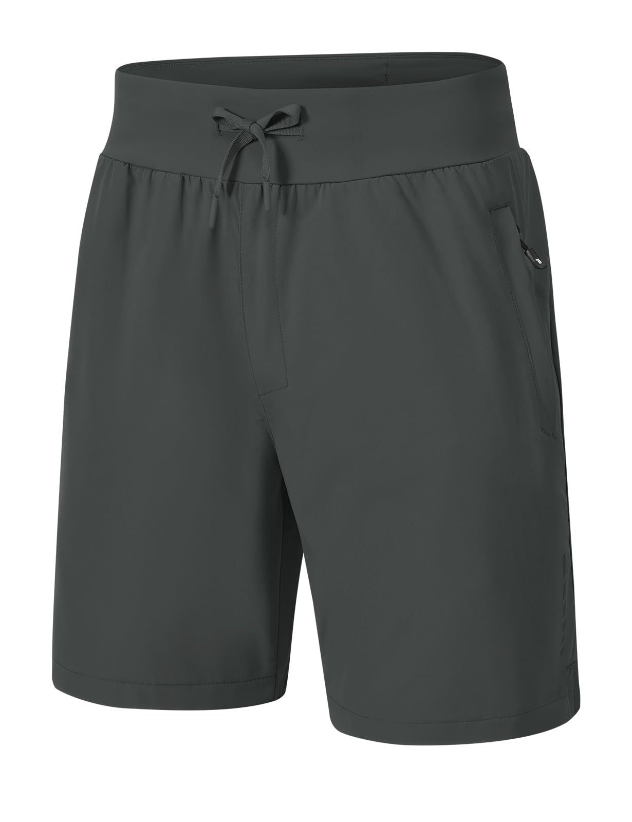 Rdruko Men's Quick Dry Hiking Shorts Lightweight Running Gym Outdoor Active Shorts with Zipper Pockets