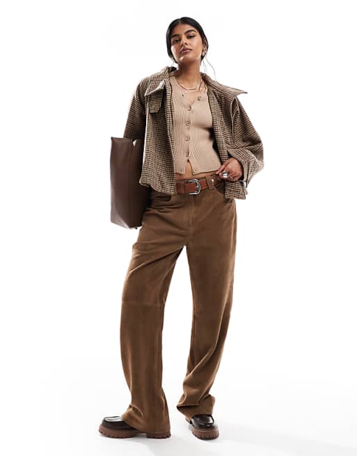 cape swing crop trench in heritage plaid