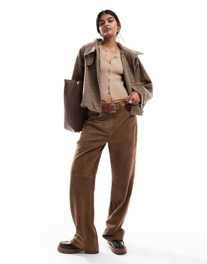 cape swing crop trench in heritage plaid