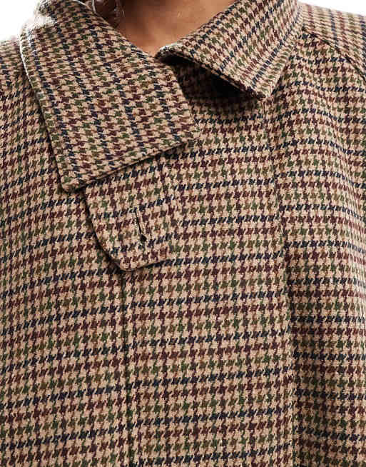 cape swing crop trench in heritage plaid