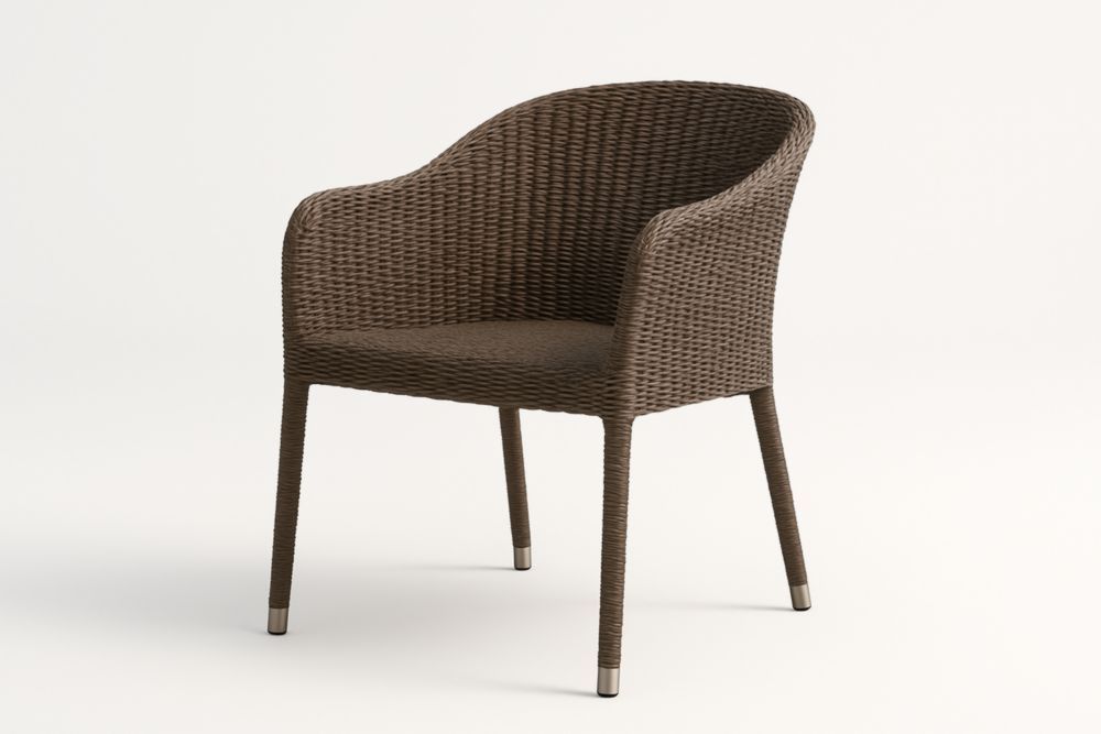 Chaise en résine tissée structure