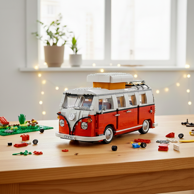 Classic Retro Camper Van building blocks model - chaoxingtoys