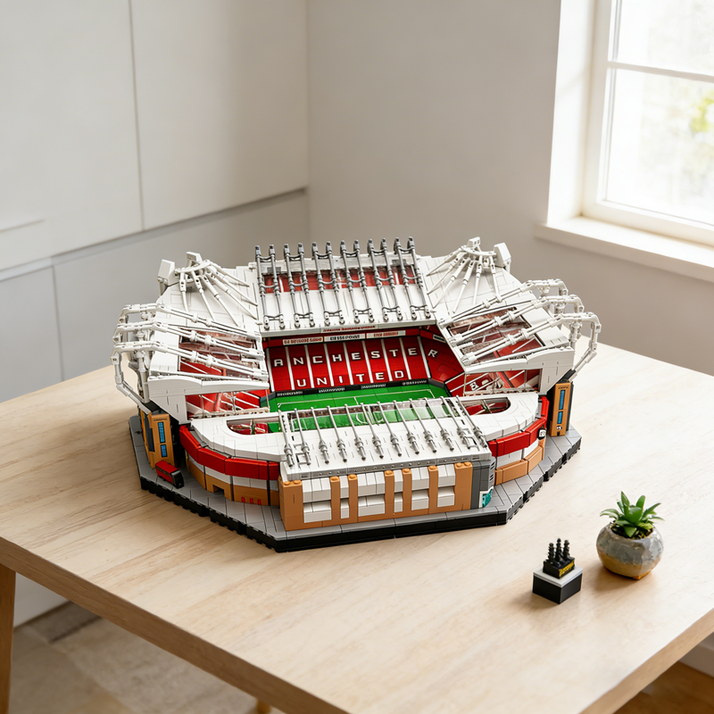 Historic Red Football Stadium building blocks model - chaoxingtoys