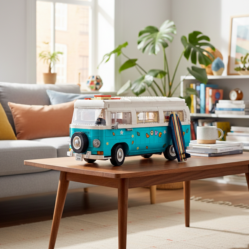 Vintage Camper Van building blocks model - chaoxingtoys