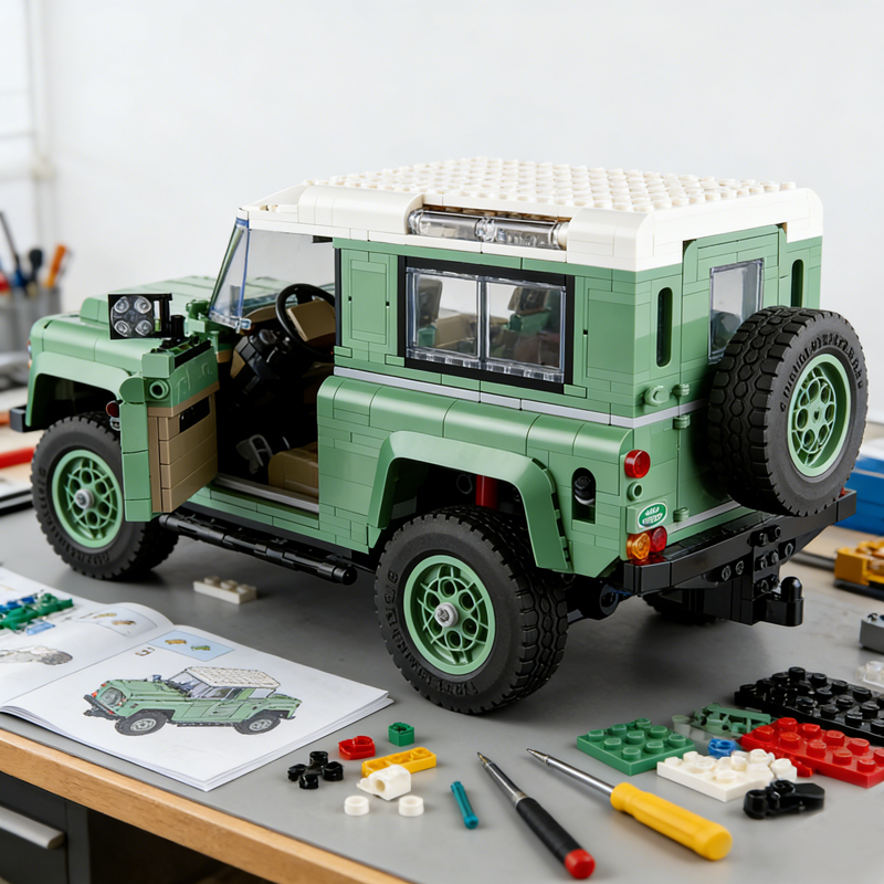 1990 Land Rover Classic Defender 10317 building blocks model - chaoxingtoys