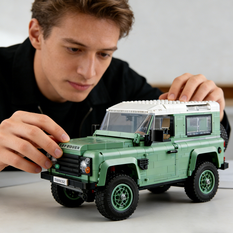 1990 Land Rover Classic Defender 10317 building blocks model - chaoxingtoys