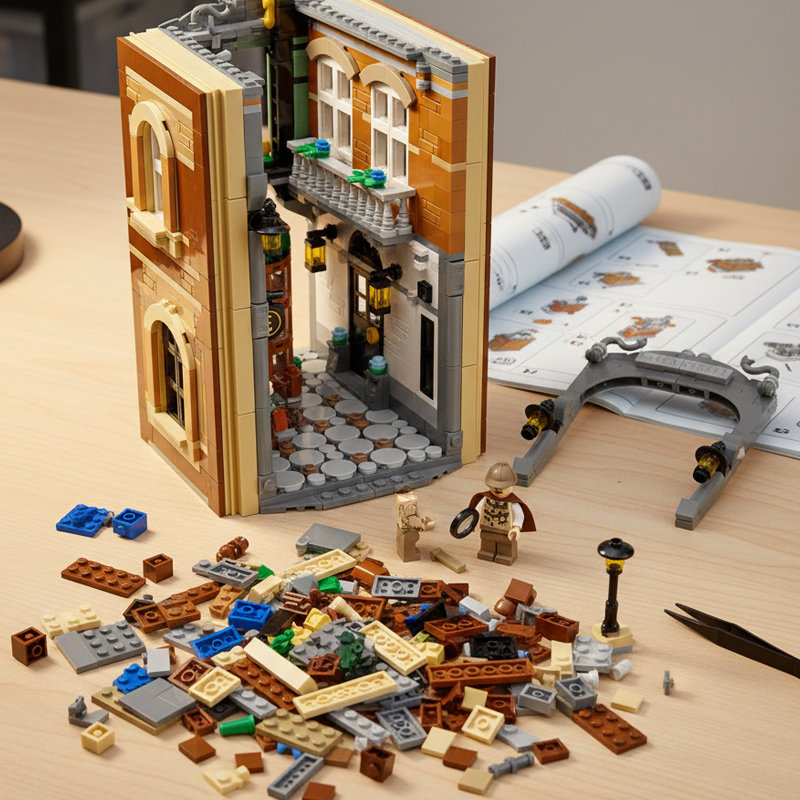 Sherlock Holmes: Book Nook building blocks model - chaoxingtoys