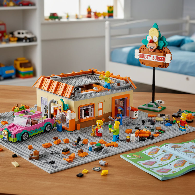 The Simpsons Krusty Burger building blocks 10352