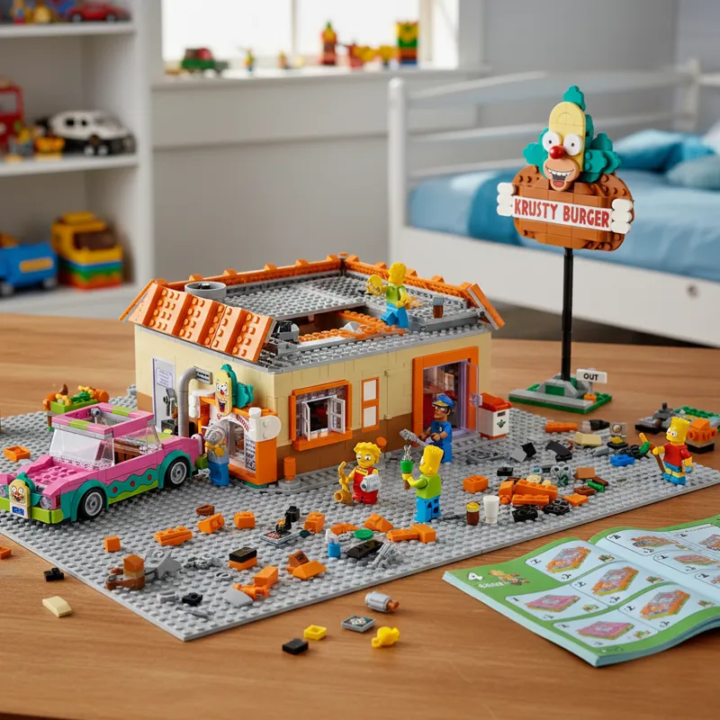 Krusty Fast Food building blocks model - chaoxingtoys