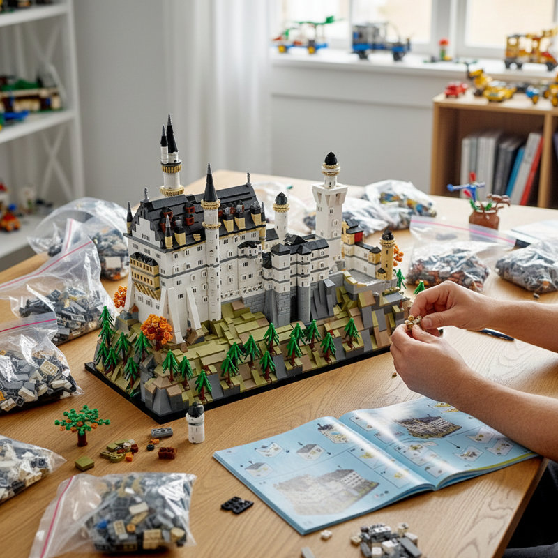 Neuschwanstein Castle building blocks 21063