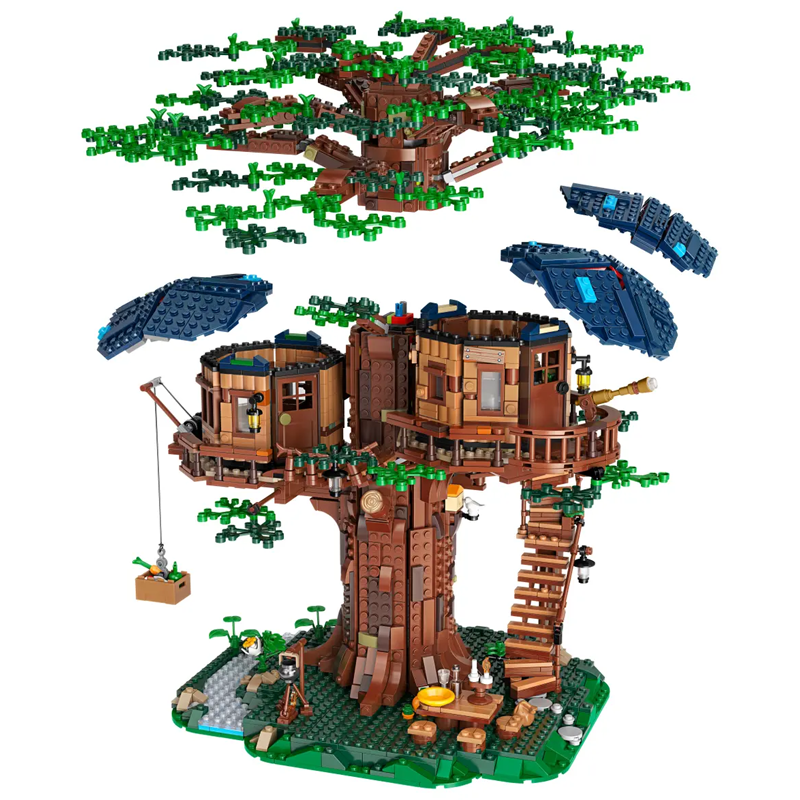 Forest Treehouse Retreat building blocks model - chaoxingtoys