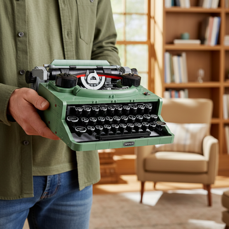Vintage Mechanical Typewriter building blocks model - chaoxingtoys