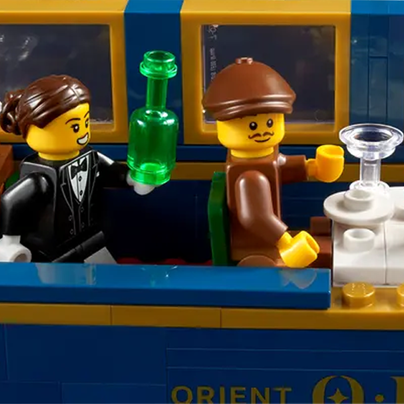 Luxury Vintage Steam Train building blocks model - chaoxingtoys