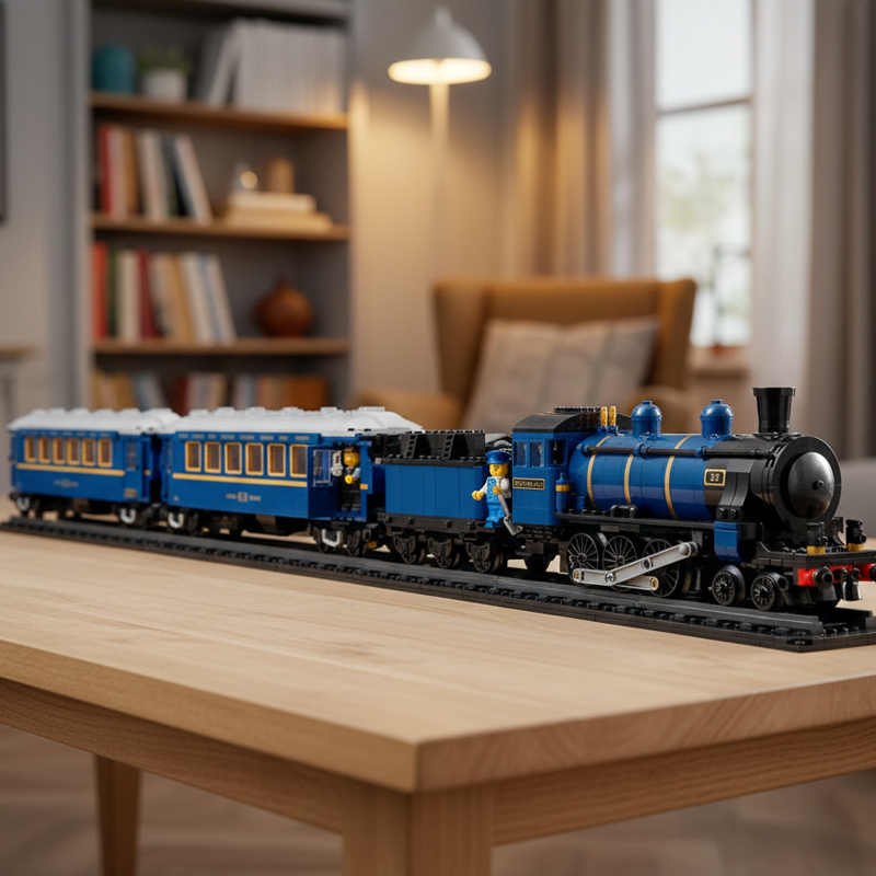 Luxury Vintage Steam Train building blocks model - chaoxingtoys
