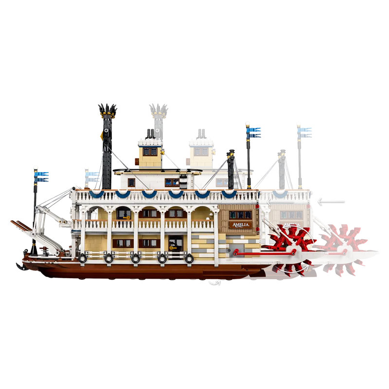 Steamboat building blocks 21356