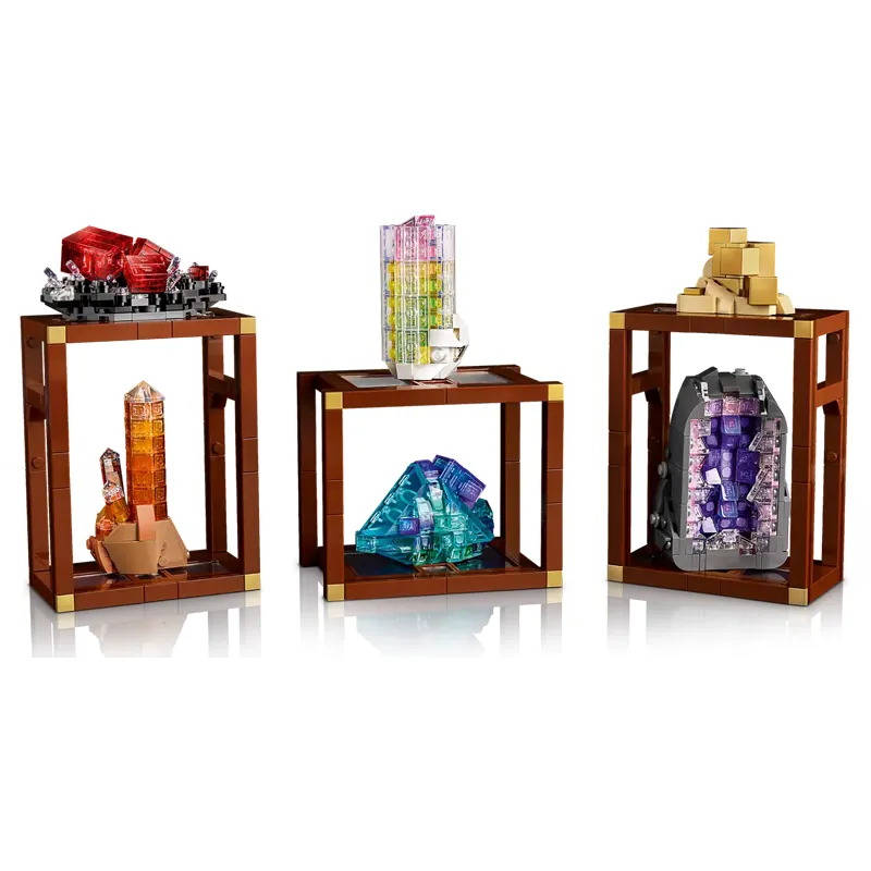 Crystal Mineral Showcase Build building blocks model - chaoxingtoys