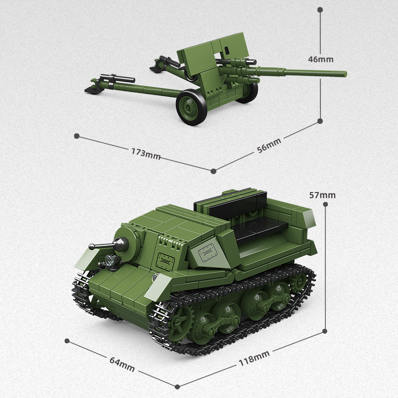 57 MM ZIS-2 T-20 ARMORED TRACTOR-chaoxingtoys