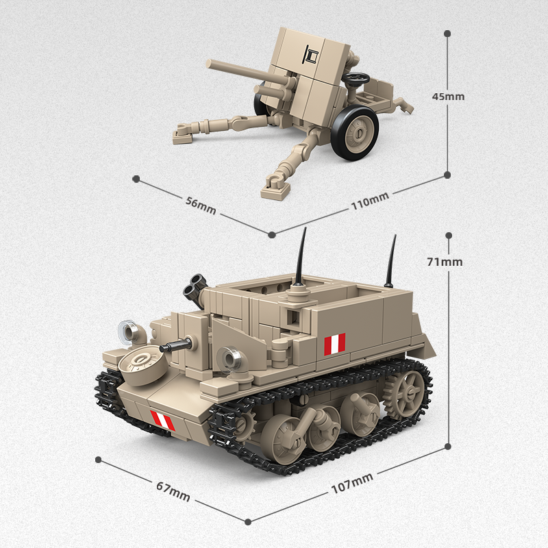 BREN GUN CARRIER ORDNANCE QF 2-POUNDER-chaoxingtoys