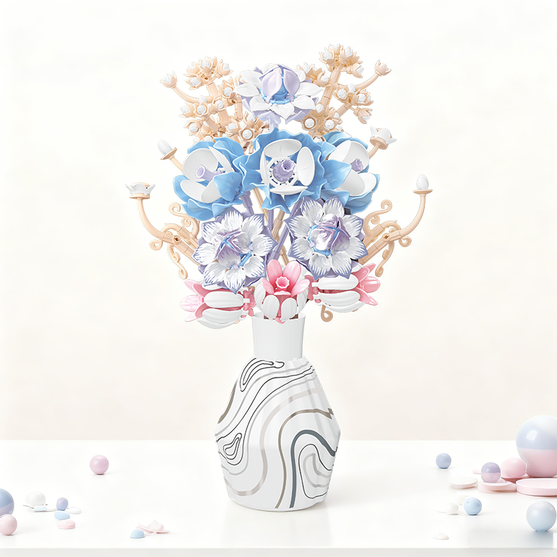 Snow Lotus, Yellow Ebony Orchid & Lotus-chaoxingtoys