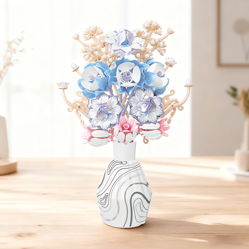 Snow Lotus, Yellow Ebony Orchid & Lotus-chaoxingtoys