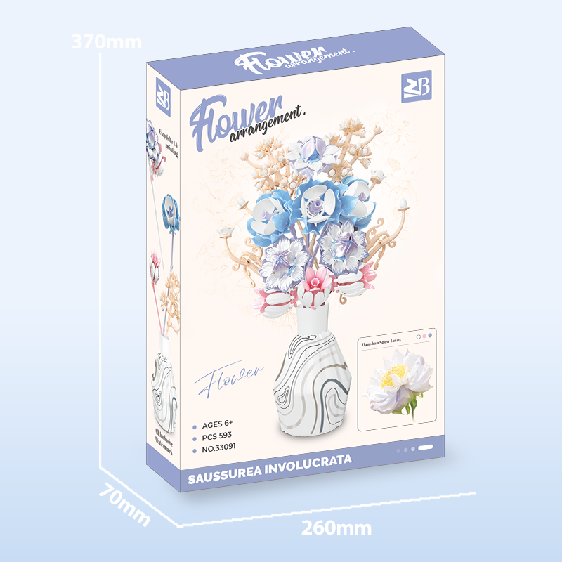 Snow Lotus, Yellow Ebony Orchid & Lotus-chaoxingtoys