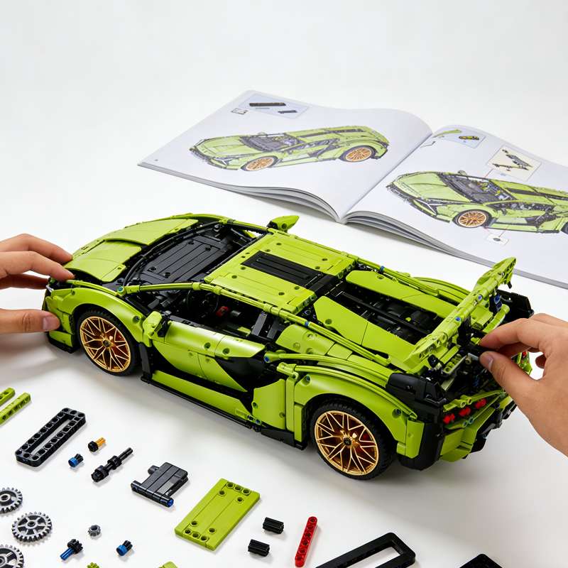 Green Limited-Edition Supercar Building Set-chaoxingtoys