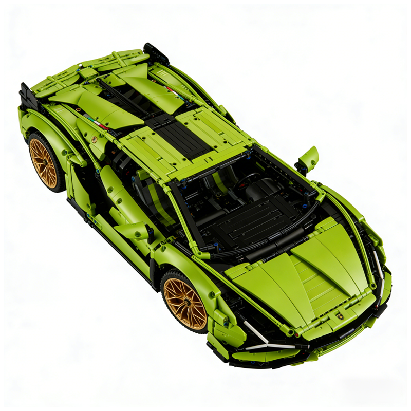 Green Limited-Edition Supercar Building Set-chaoxingtoys