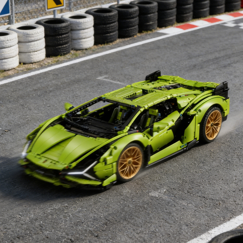 Green Limited-Edition Supercar Building Set-chaoxingtoys